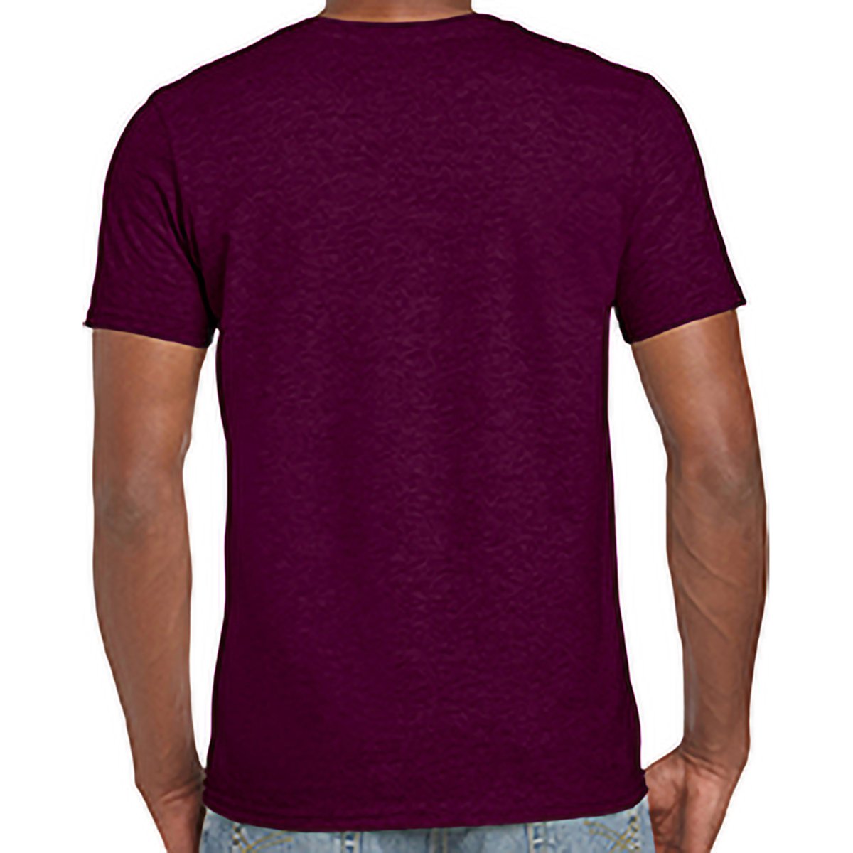 T-shirt uni manches courtes SOFTSTYLE bordeaux, GILDAN