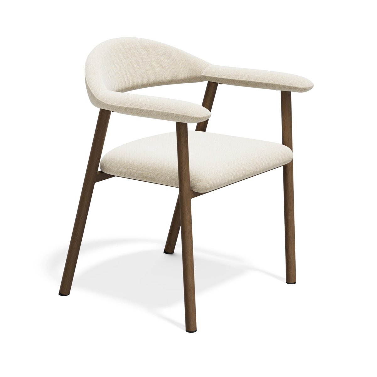 Lot de 2 chaises en velours chenillé HUDSON crème, SIA HOME