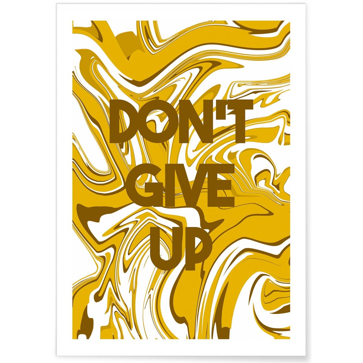 Affiche 'Don't give up' blanc, L'AFFICHERIE