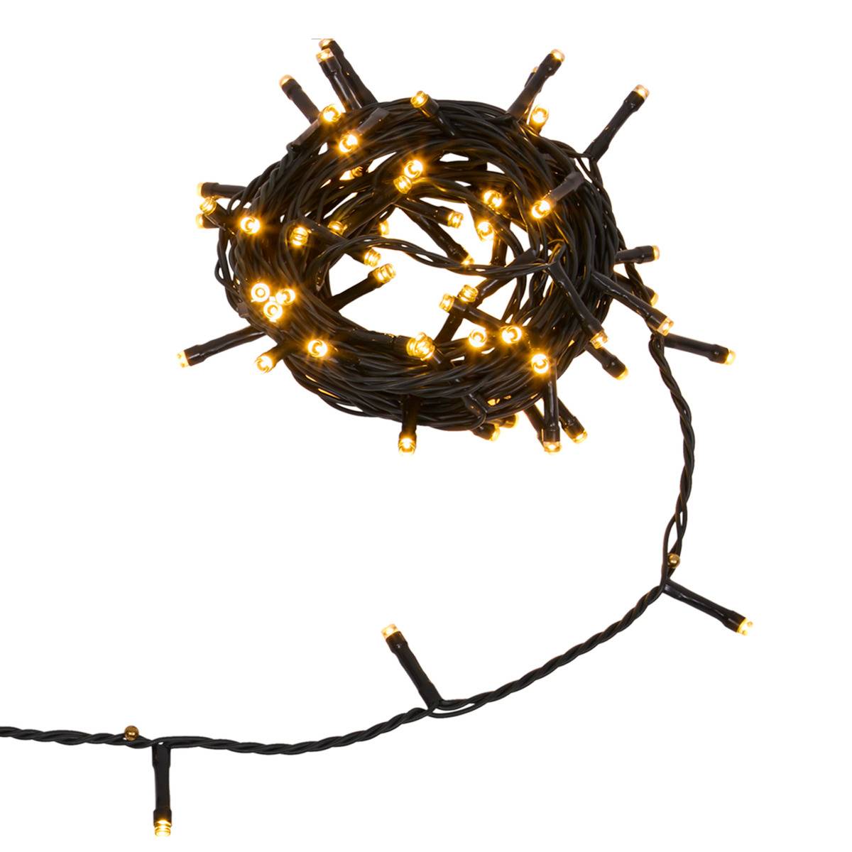 Guirlande lumineuse extérieure 80 LED 8 fonctions long 6 m vert, FEERIC LIGHTS & CHRISTMAS
