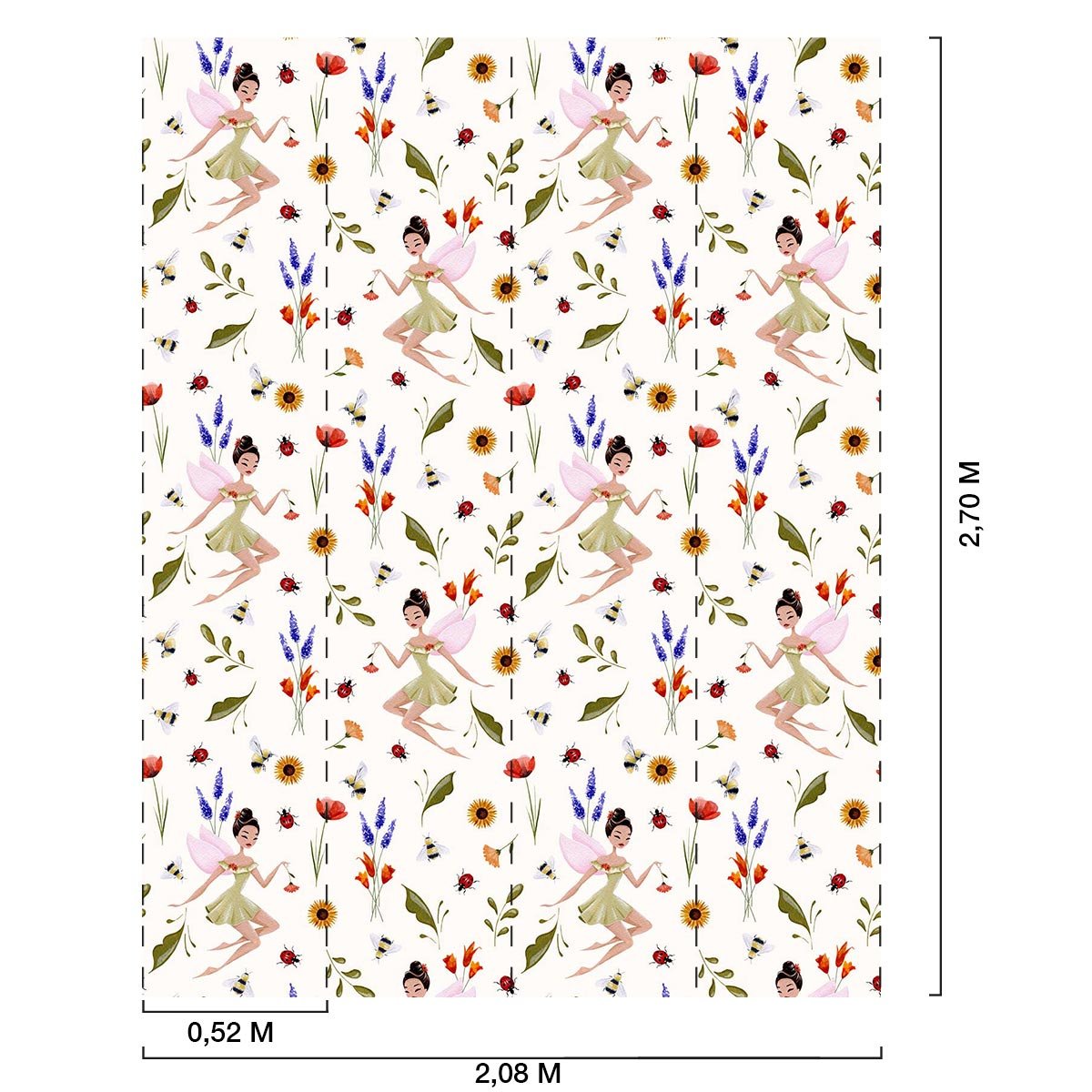 Papier peint fée clochette intissé, HEXOA