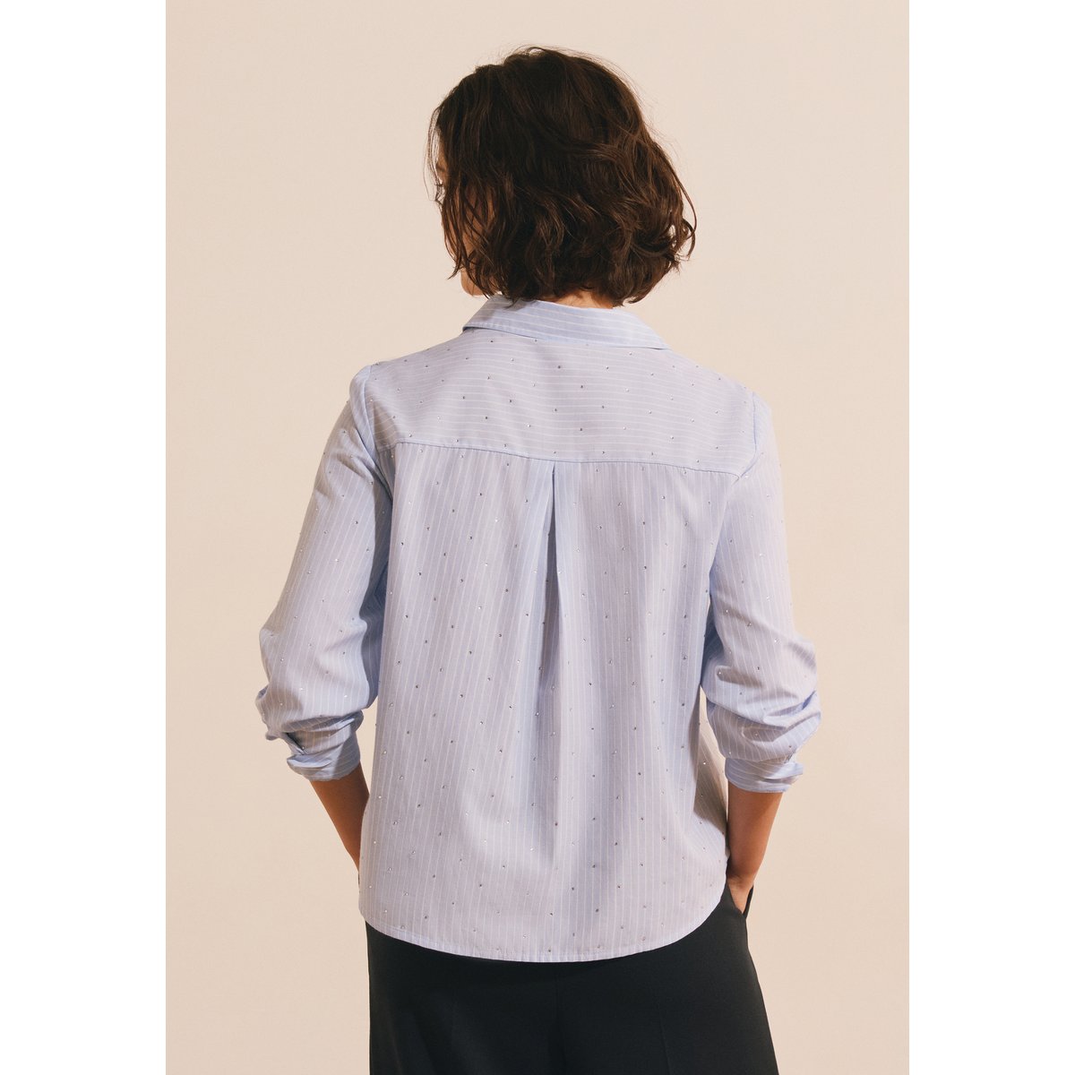 Chemise à rayures avec coton COLETTE RAY bleu ciel, ETAM
