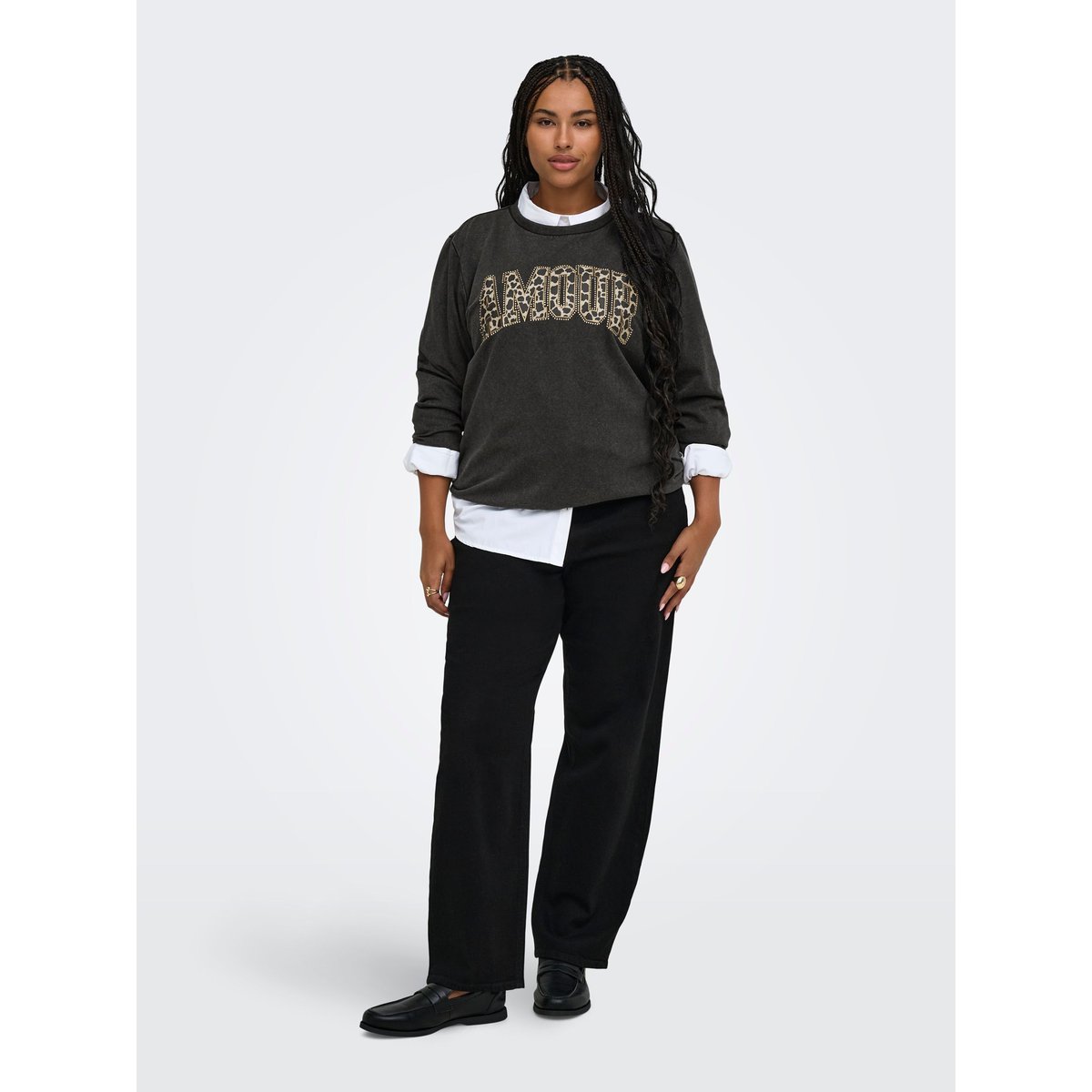 Sweat-Shirt noire - black, ONLY CARMAKOMA