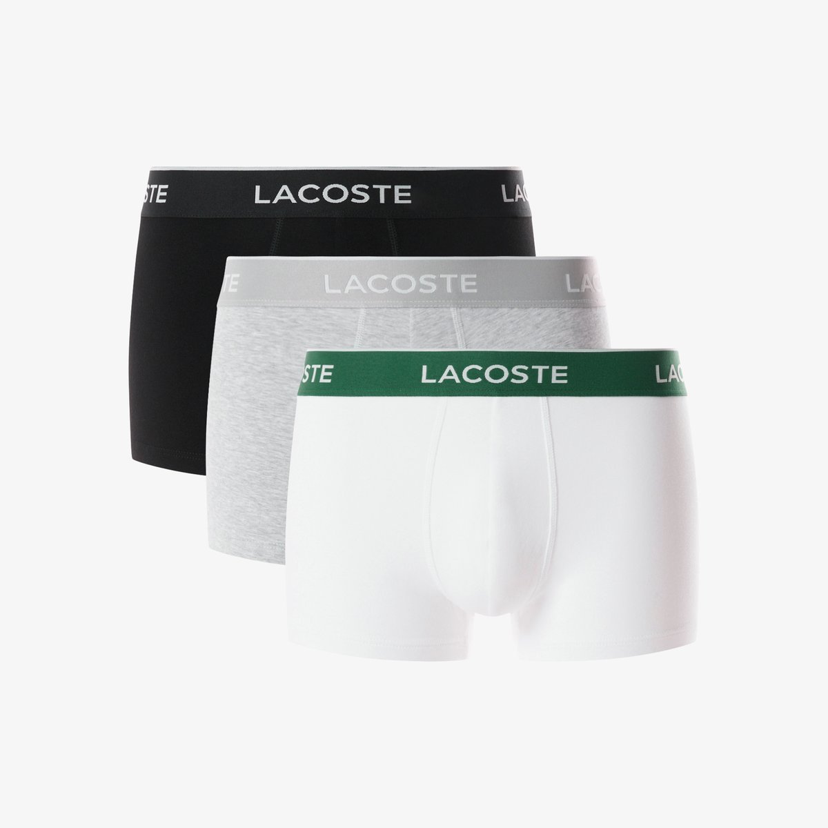 Lot de 3 boxers courts coton stretch noir-nua, LACOSTE
