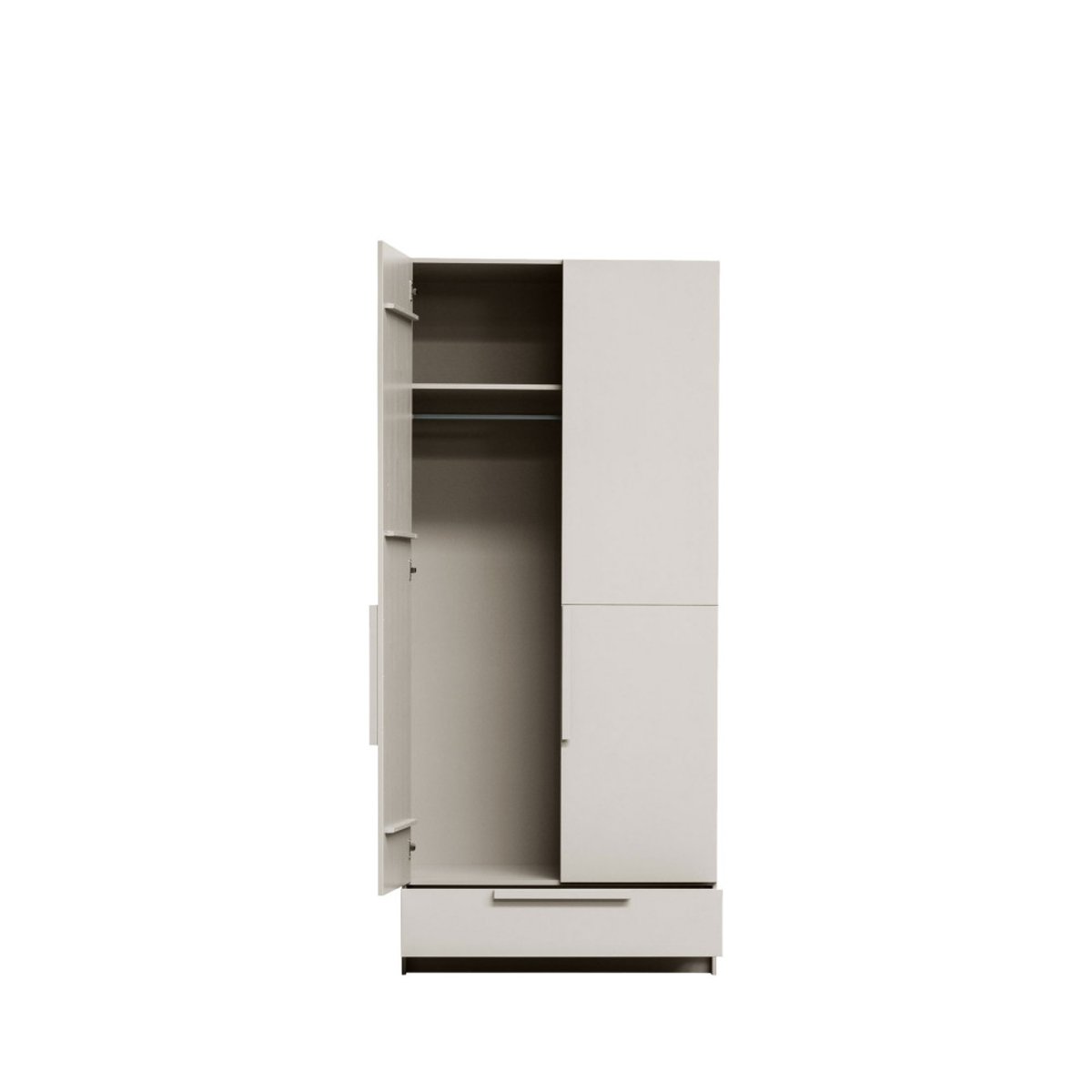 Armoire 2 portes en bois L95cm- PURE blanc, WOOOD