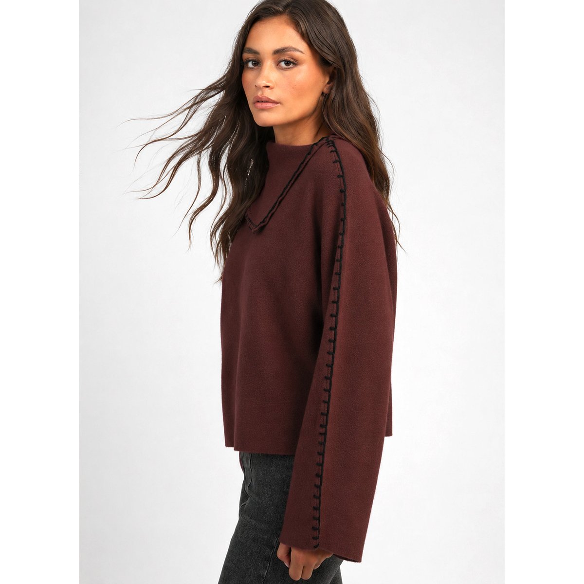 Pull NOFELIO chocolat, AN'GE