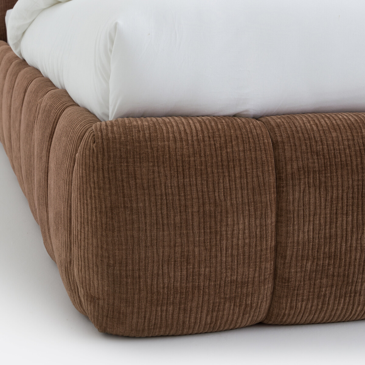 Cama tapizada con somier, NURIA chocolate, LA REDOUTE INTERIEURS