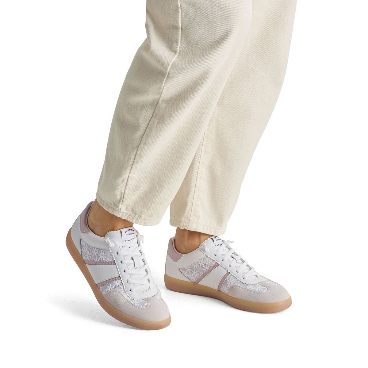 Basket à lacets blanc combiné, TAMARIS