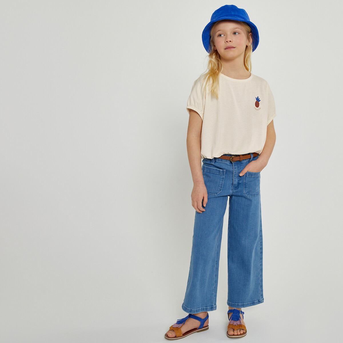Wide Leg Jeans double stonewashed denim, LA REDOUTE COLLECTIONS