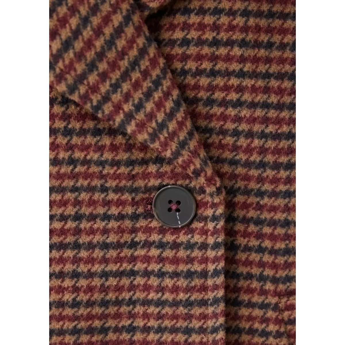Manteau pied-de-coq marron, MANGO KIDS