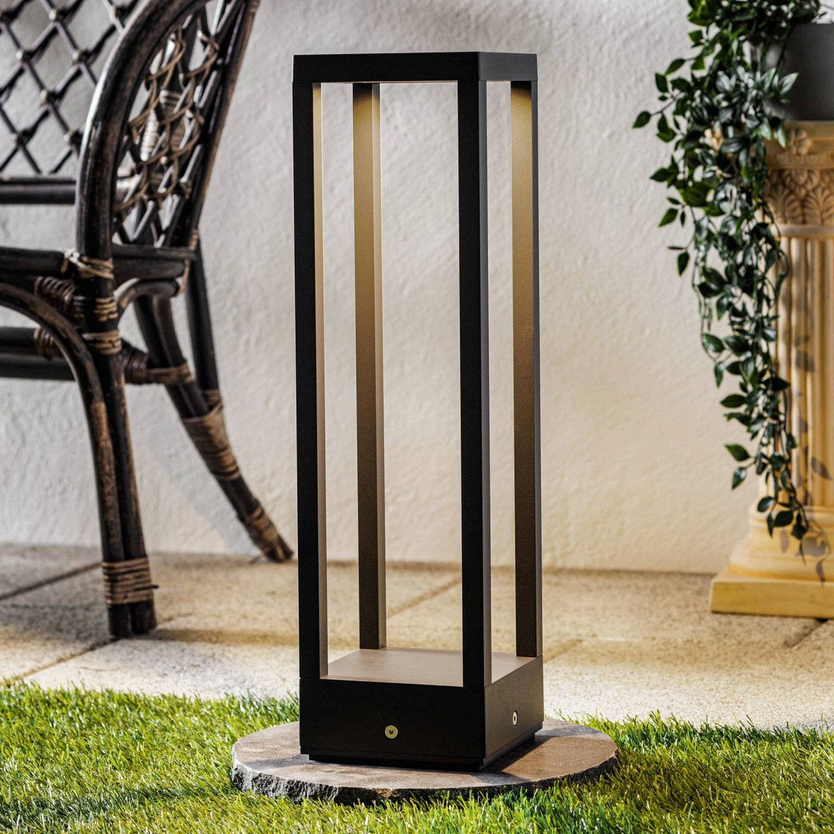 Luminaire extérieur en aluminium moderneLED anthracite, LUCANDE