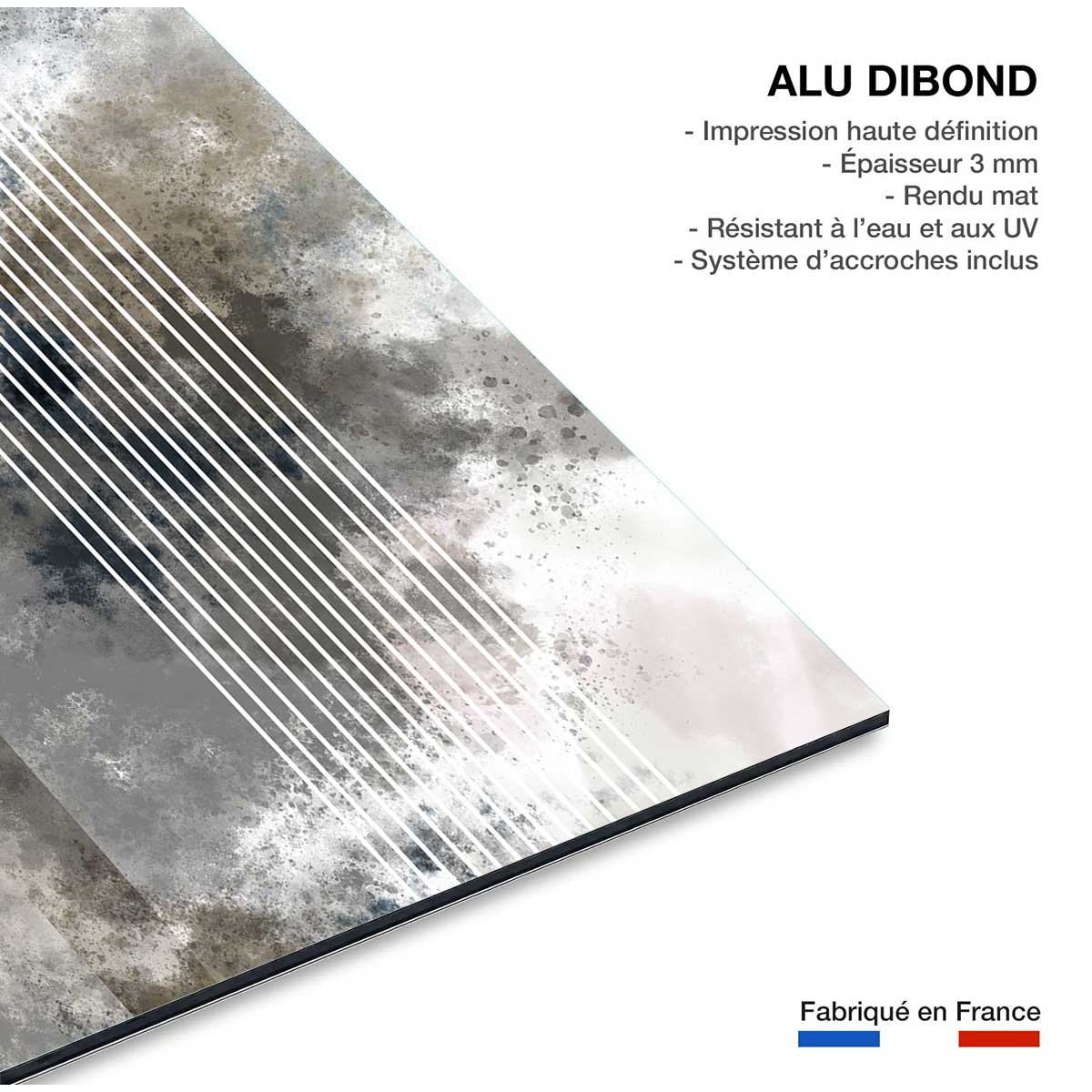 Tableau moderne Melva Stripes tableau alu dibond, HEXOA