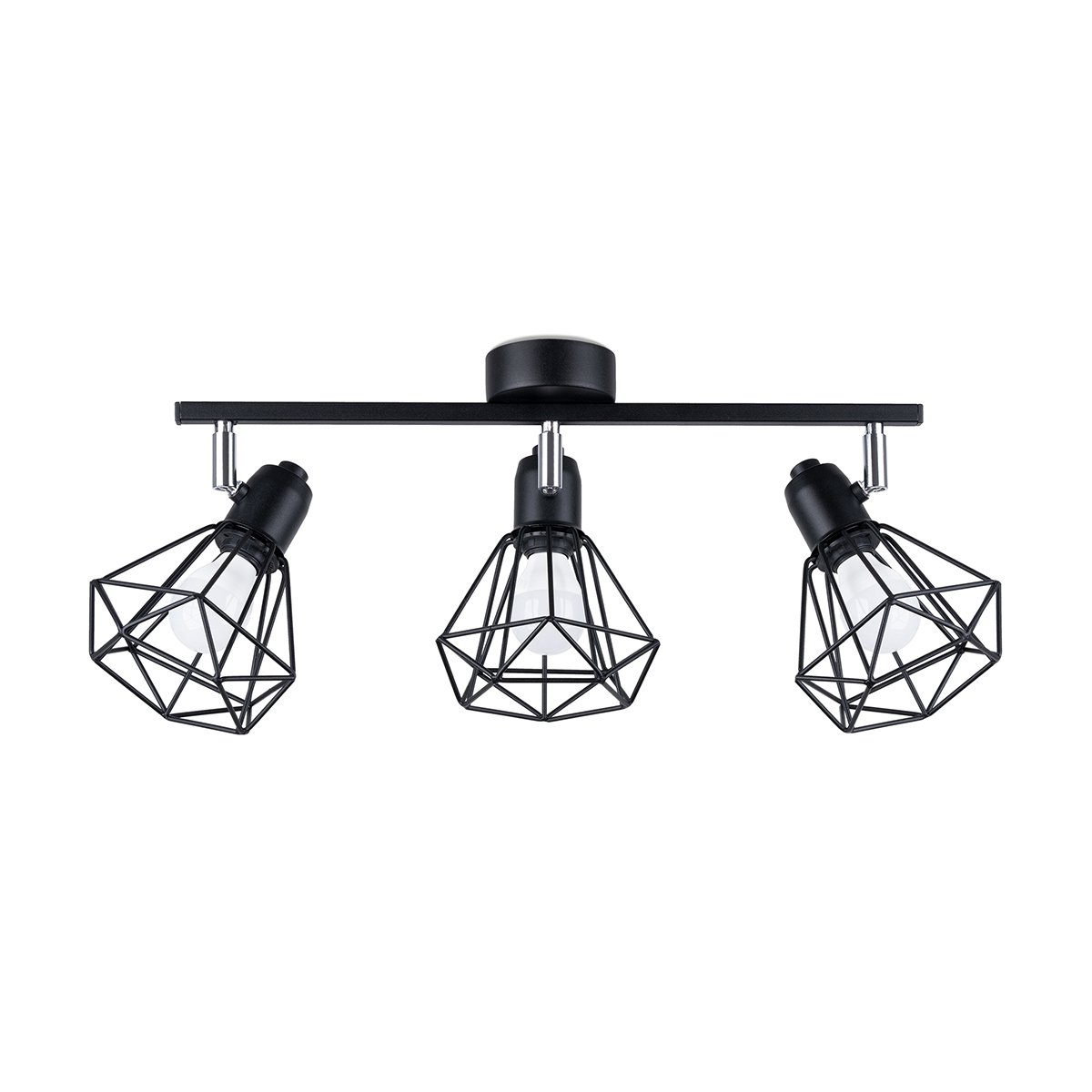 Plafonnier Acier Noir E14 3 Artemis noir, EDEN
