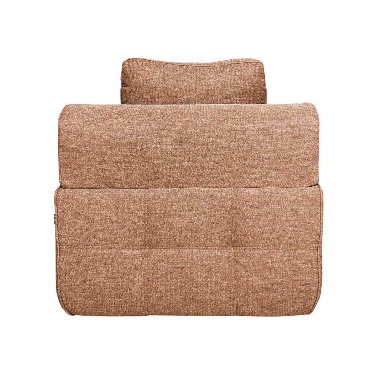 Fauteuil pour canapé modulable assise profonde en tissu avec coussins, SNUGGY terracotta, OVIALA
