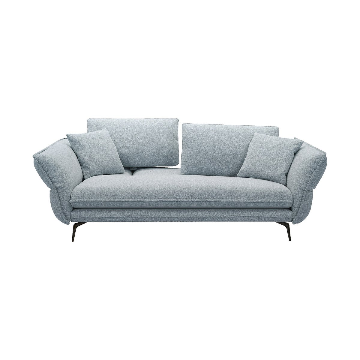Canapé en tissu texturé avec dossier avance-recule VILOBI bleu, HABITAT