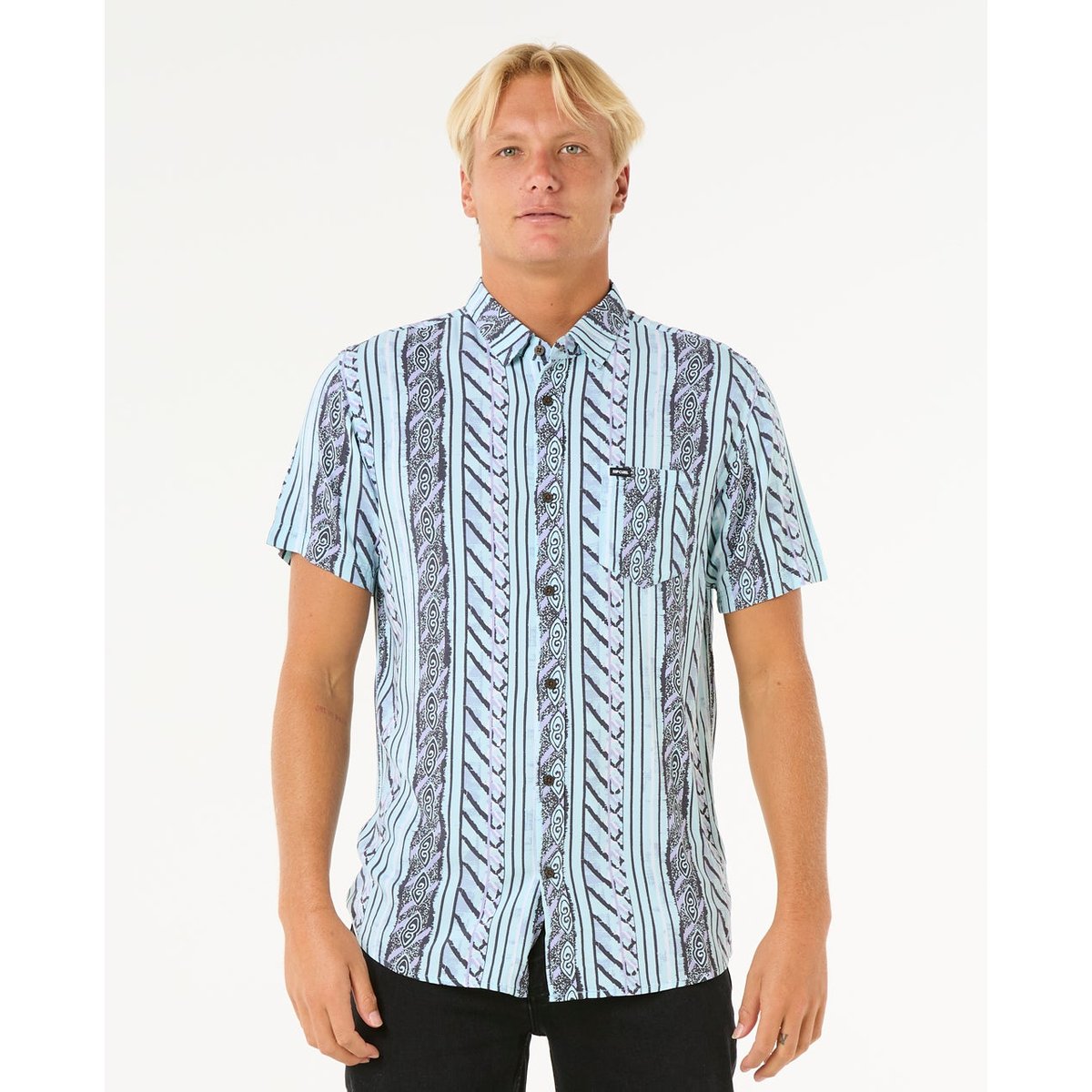 Chemise FUN TIMES S/S SHIRT aqua clair, RIP CURL