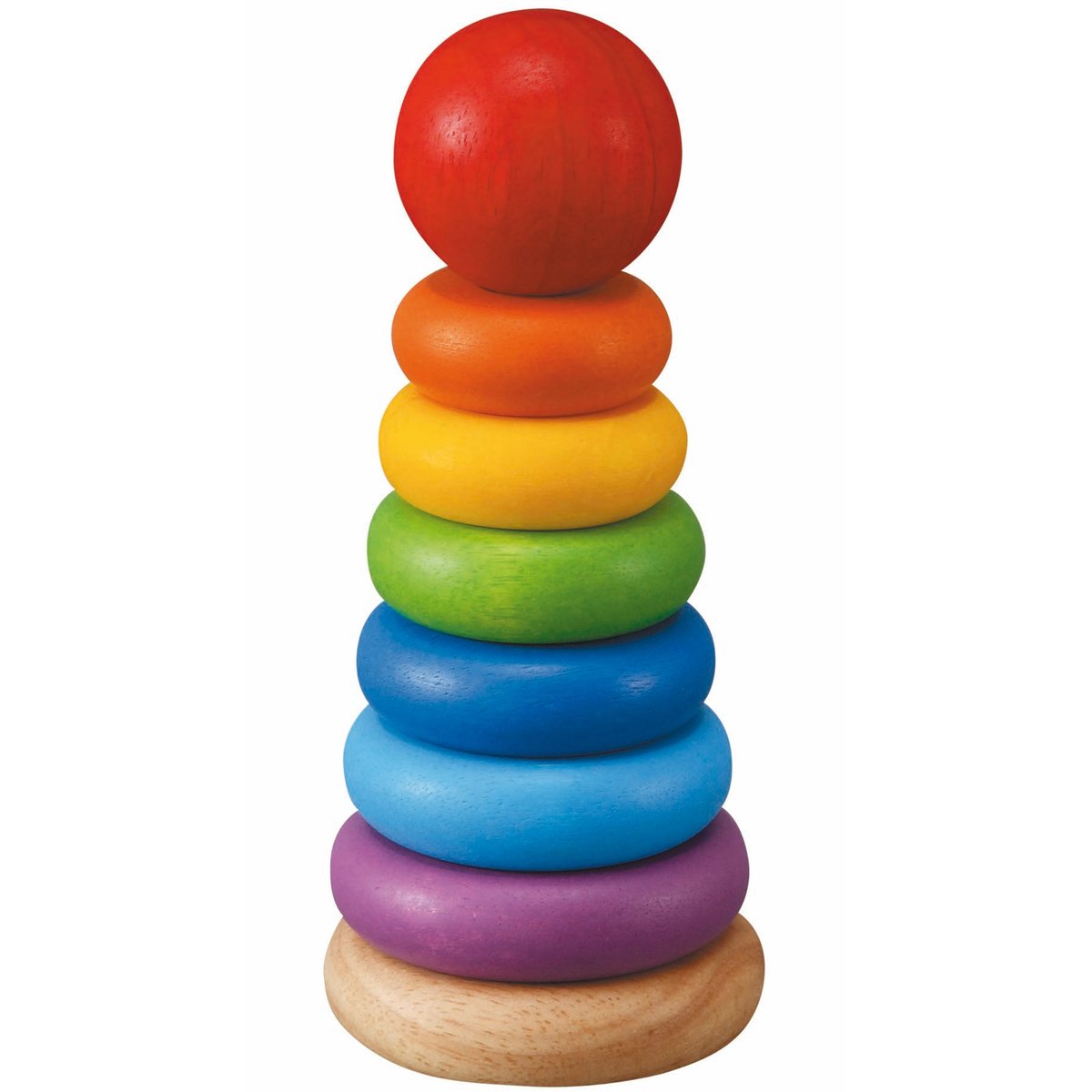 Pyramide en bois multicolore, PLAN TOYS