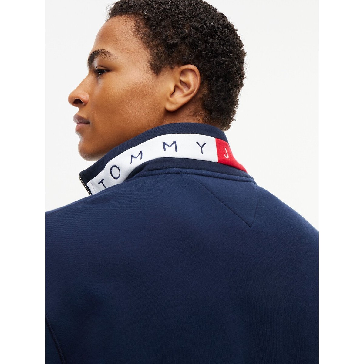 Sweat demi-zippé, coupe relaxed marine, TOMMY JEANS