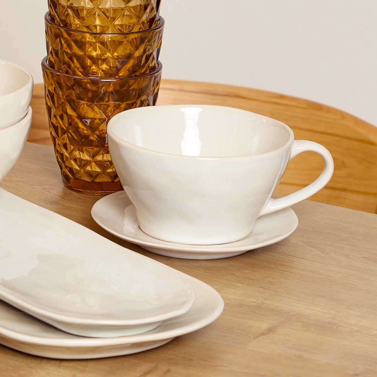 Lot de 4 tasses ROCCA beige, SALT & PEPPER