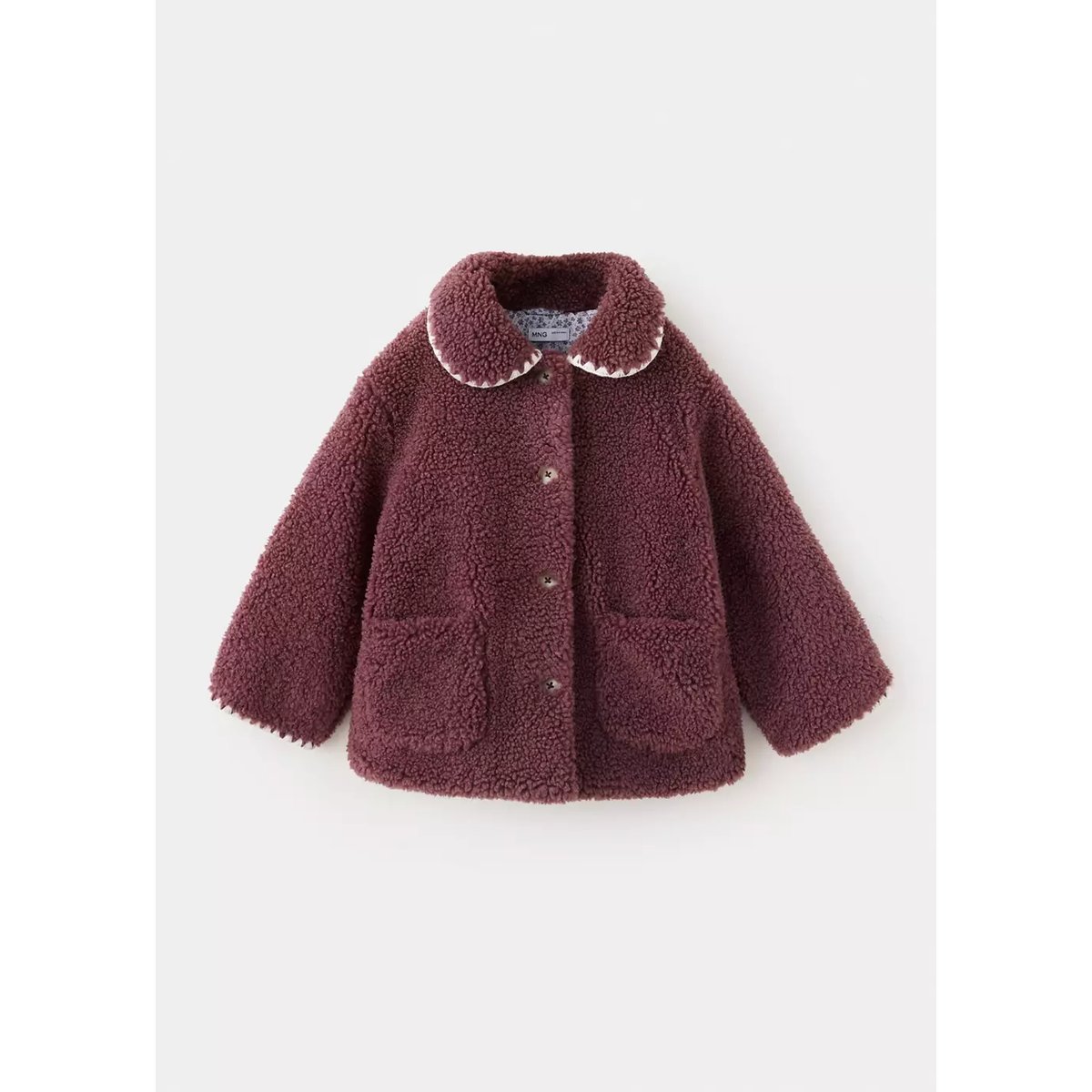 Manteau imitation mouton cerise, MANGO BABY
