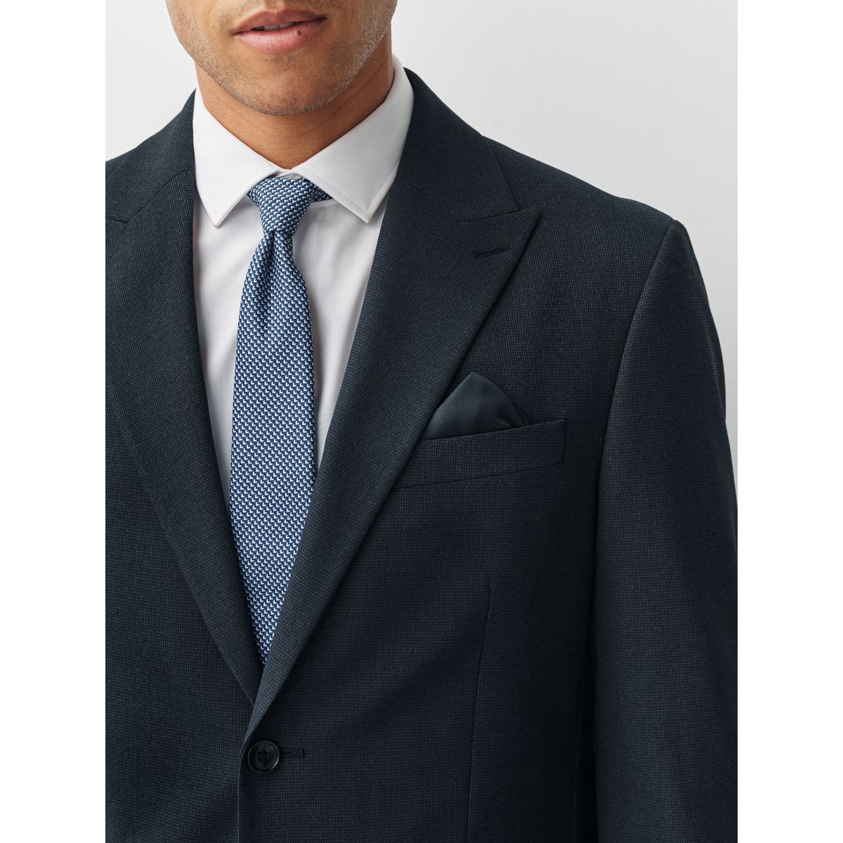 Veste de costume motionflex pied-de-poule bleu marine, NEXT