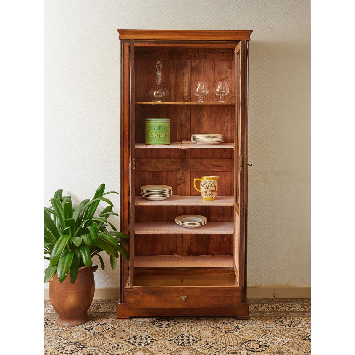 Grande vitrine en bois Victoria N°227 - Bon état transparent, DEBONGOUT