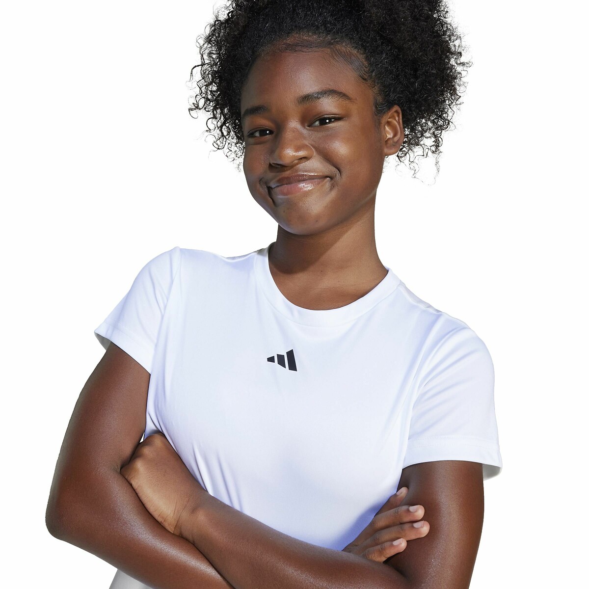 T-shirt manches courtes en polyester blanc, ADIDAS SPORTSWEAR