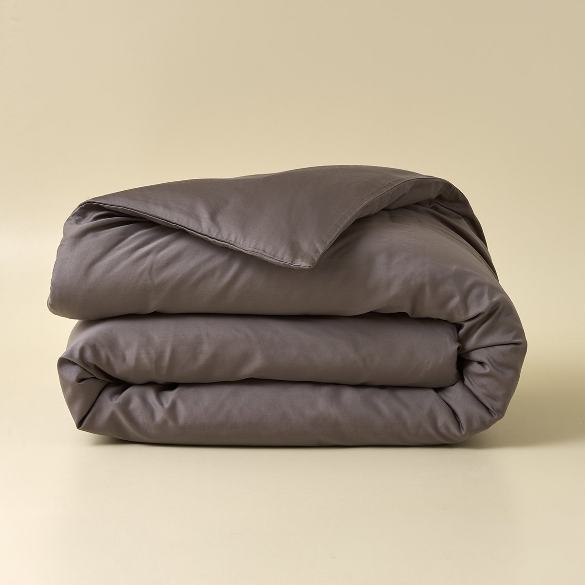 Housse de couette satin lyocell ROMANCE noisette, SYLVIE THIRIEZ