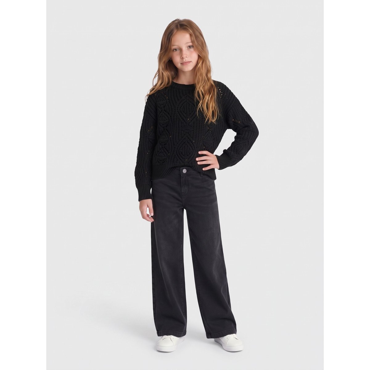 Pull En Maille black 1, KIDS ONLY