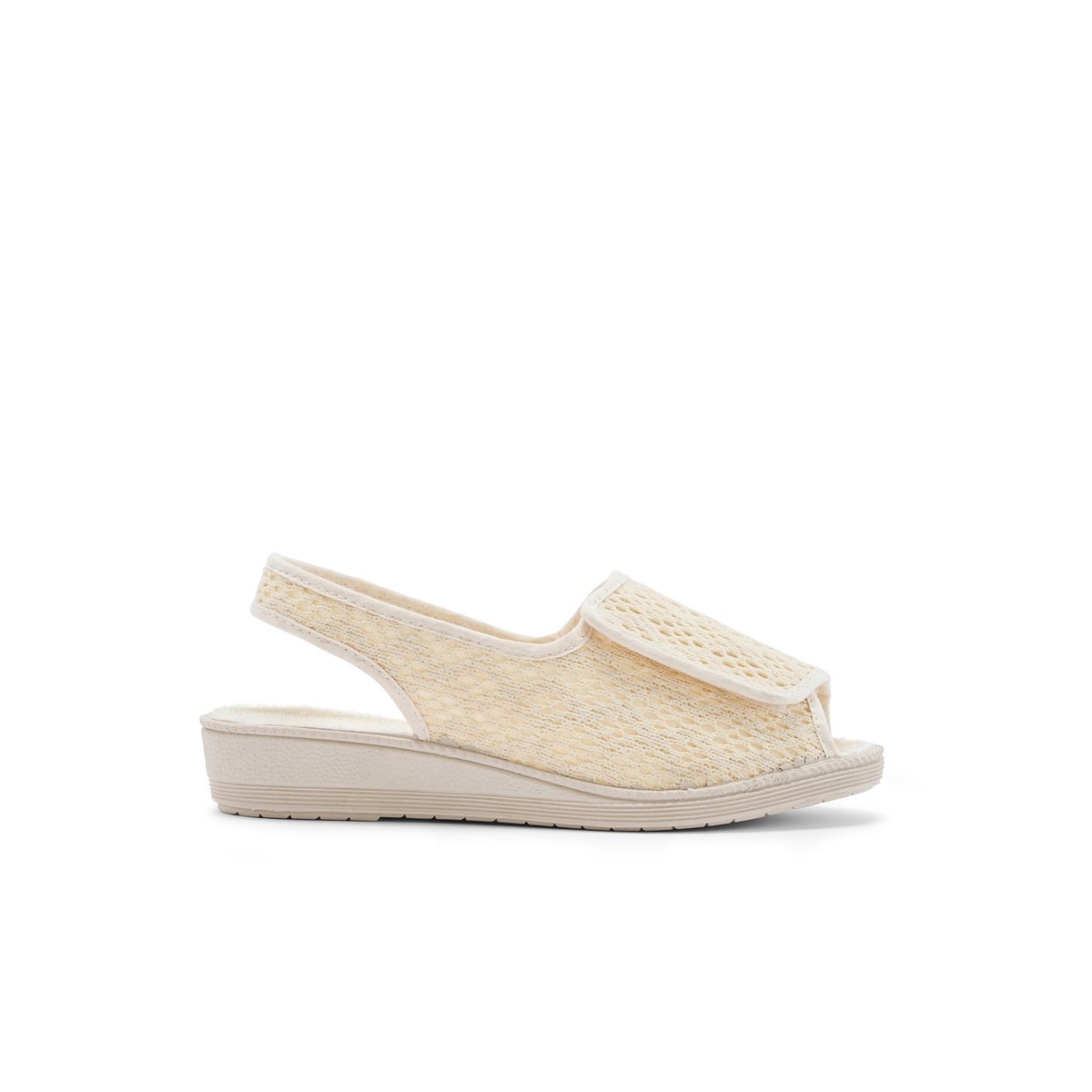 Pantoufles ouverture totale beige, PEDICONFORT