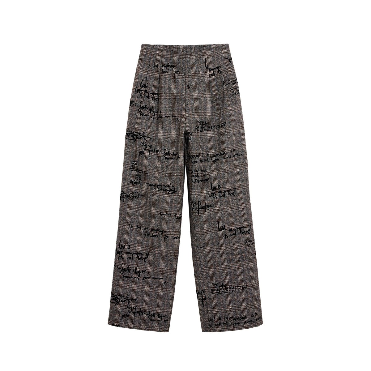 Pantalon long à carreaux noir, DESIGUAL