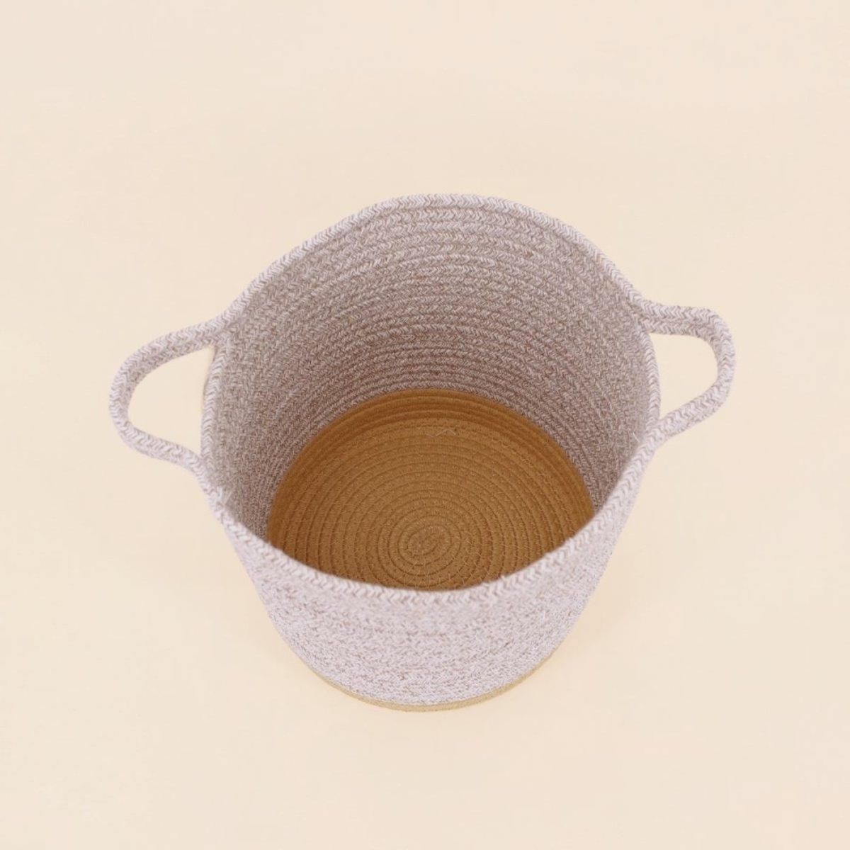 Lot de 2 paniers en corde beige, AZAO