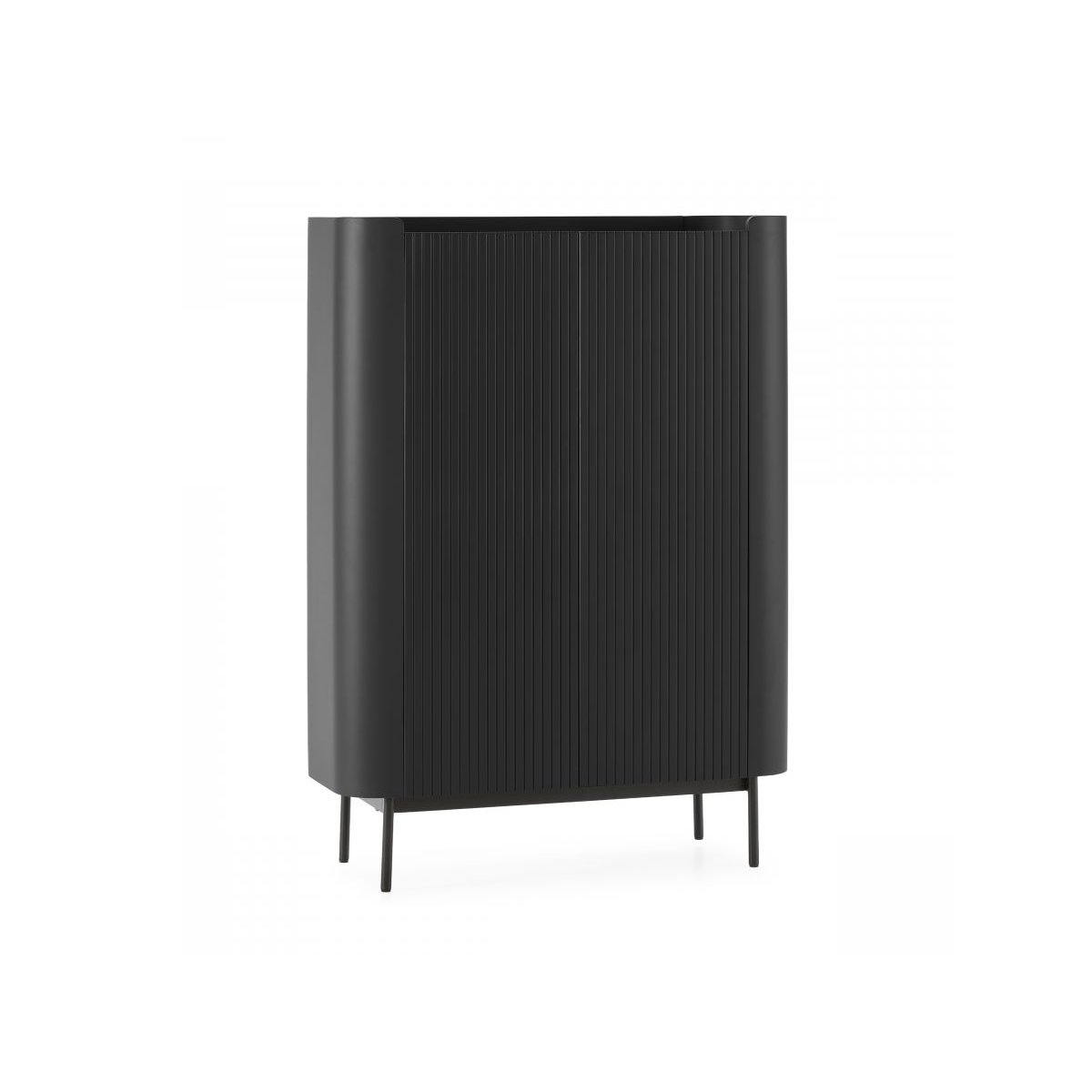 Buffet  en MDF  portes 100 cm, JAY noir, BOBOCHIC