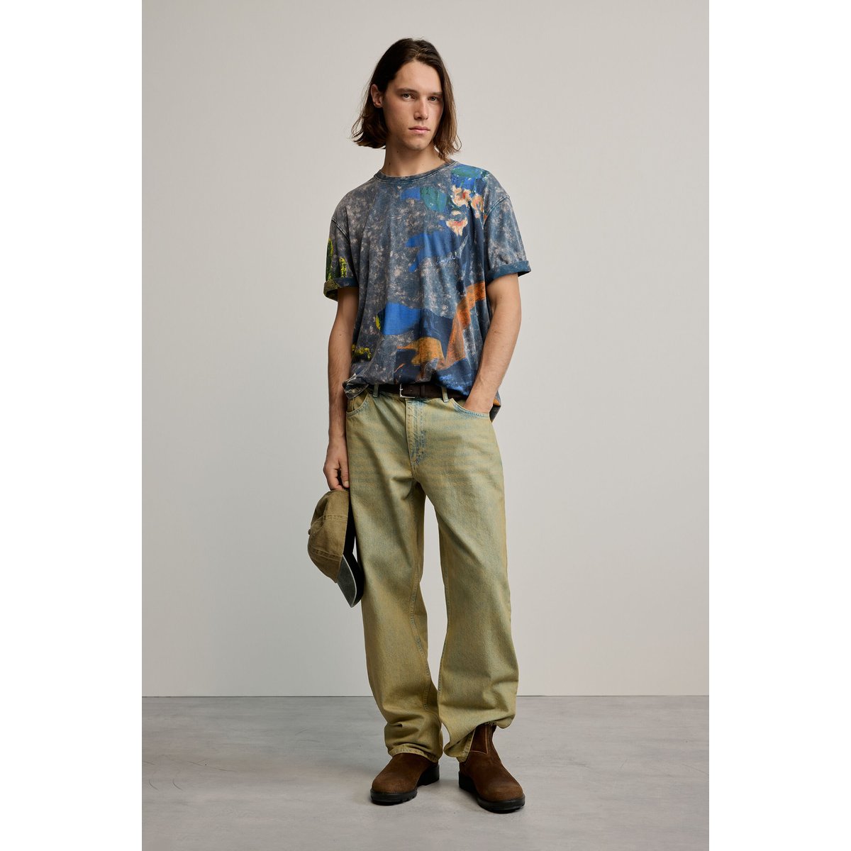 T-shirt imprimée arty bleu, DESIGUAL