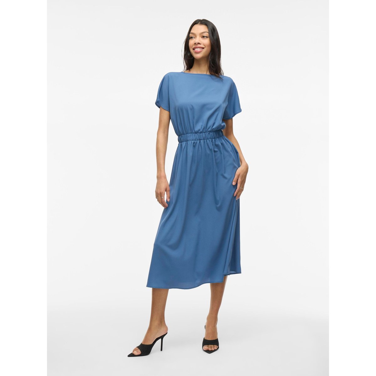 À manches courtes Robe mi-longue coronet blue, VILA