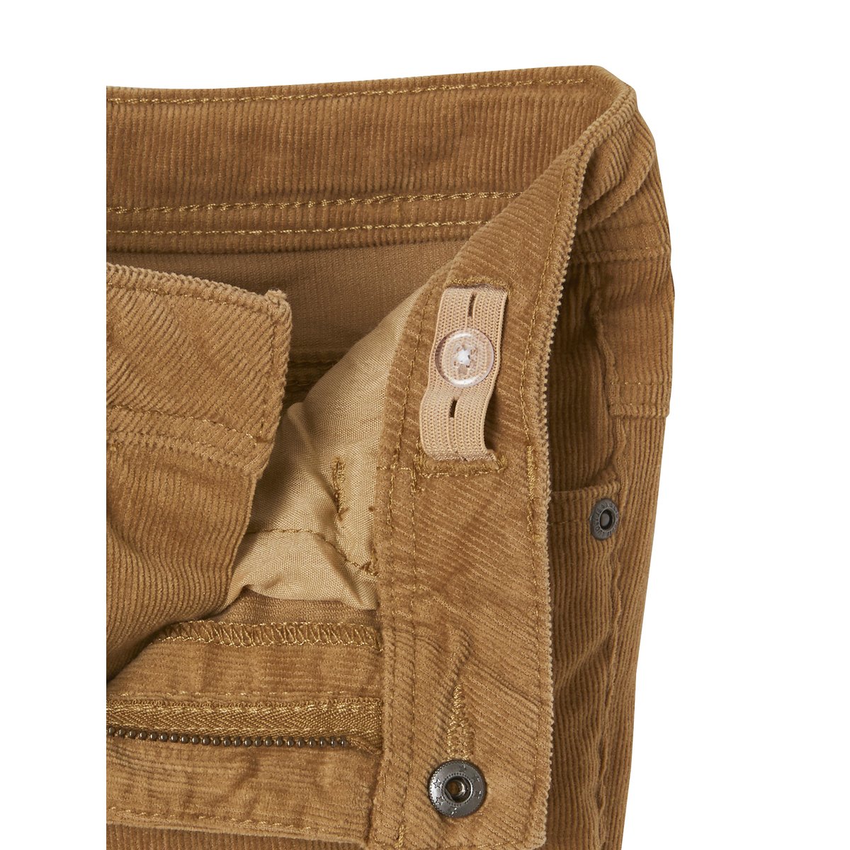 Pantalon slim velours camel, VERTBAUDET