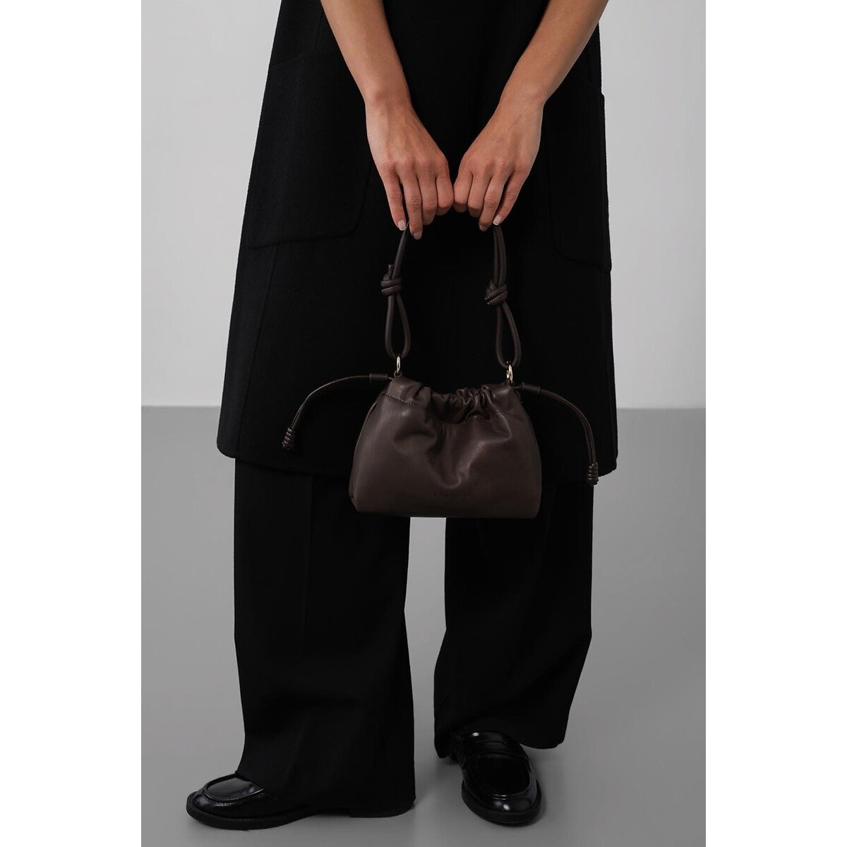 Borsa in pelle morbida marrone, LANCASTER