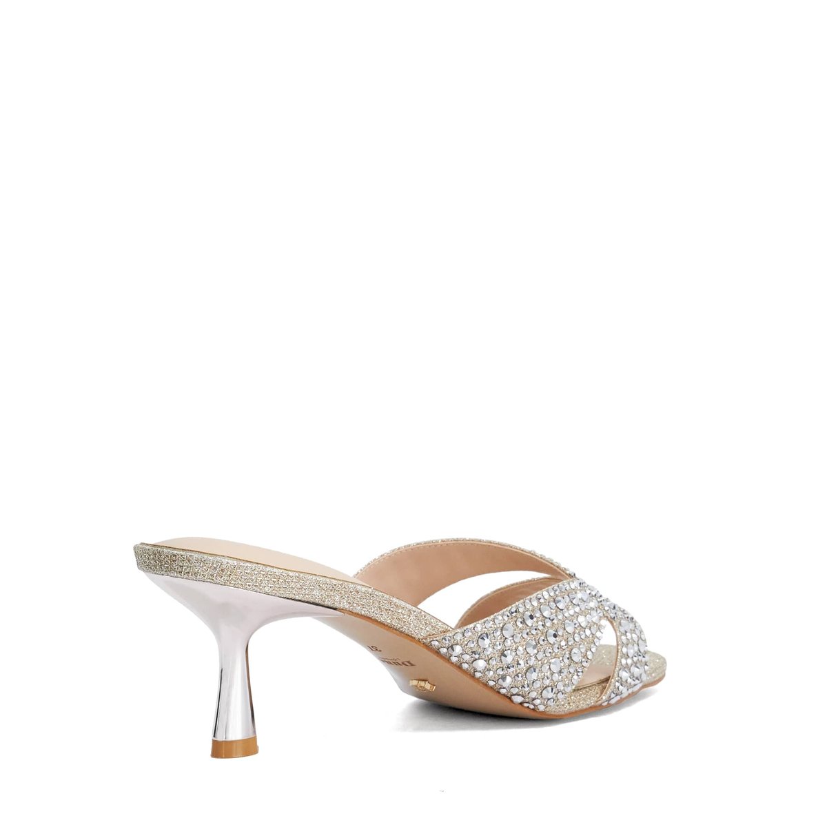 Mules à talons ajourés - MONETTE gold-fabric synthetic, DUNE LONDON