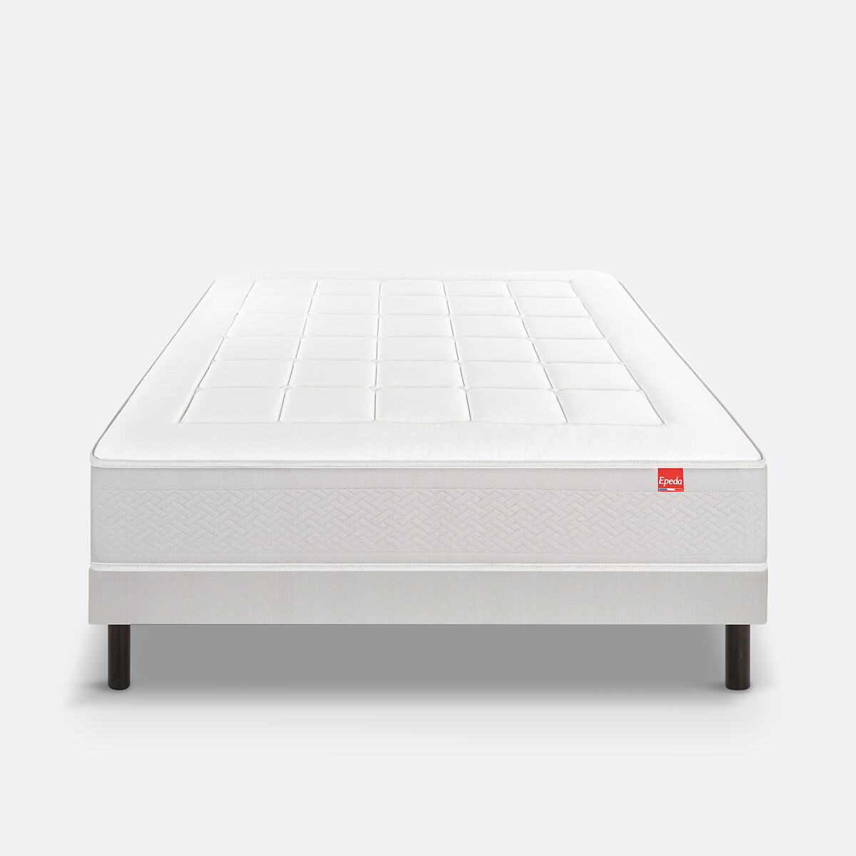 Matras 651, pocketveren, stevig Escapade wit/muisgrijs, EPEDA