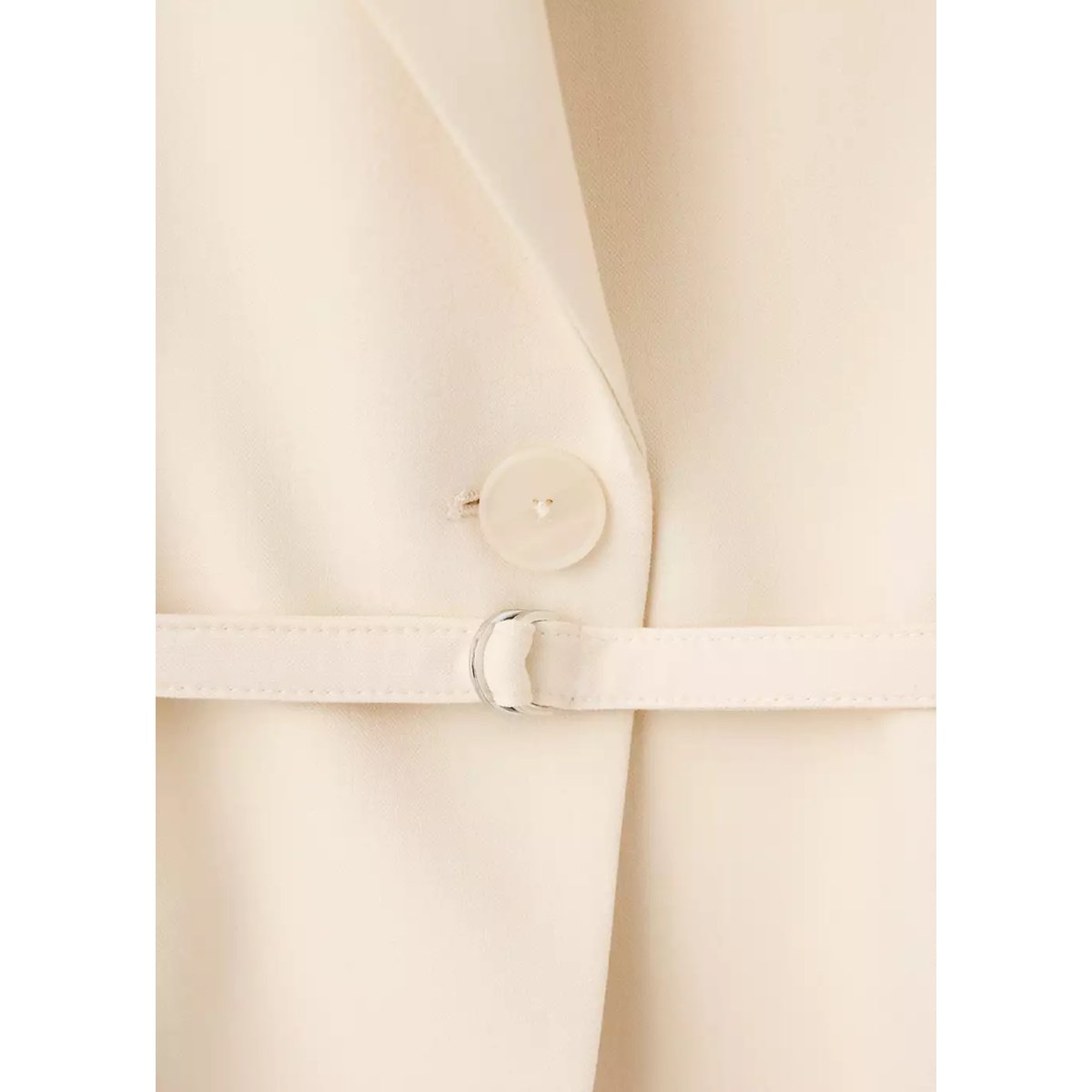 Veste costume ceinture écru, MANGO