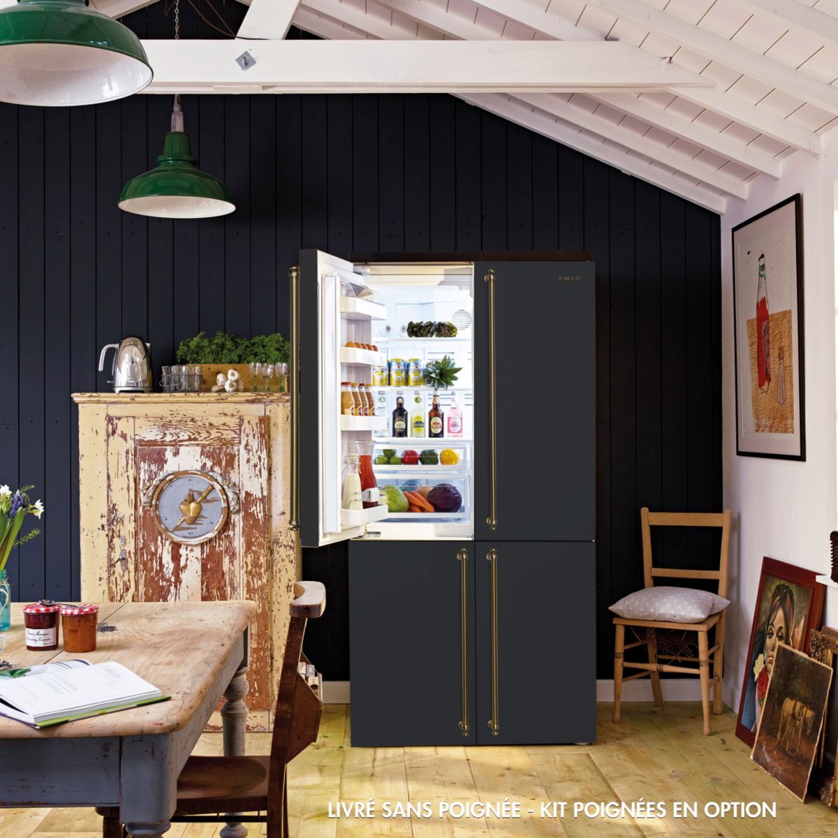 Réfrigérateur multi portes FQ60CAO6 couleur unique, SMEG
