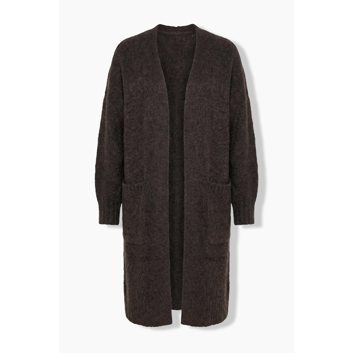 Cardigan long extrêmement doux acajou, ULLA POPKEN