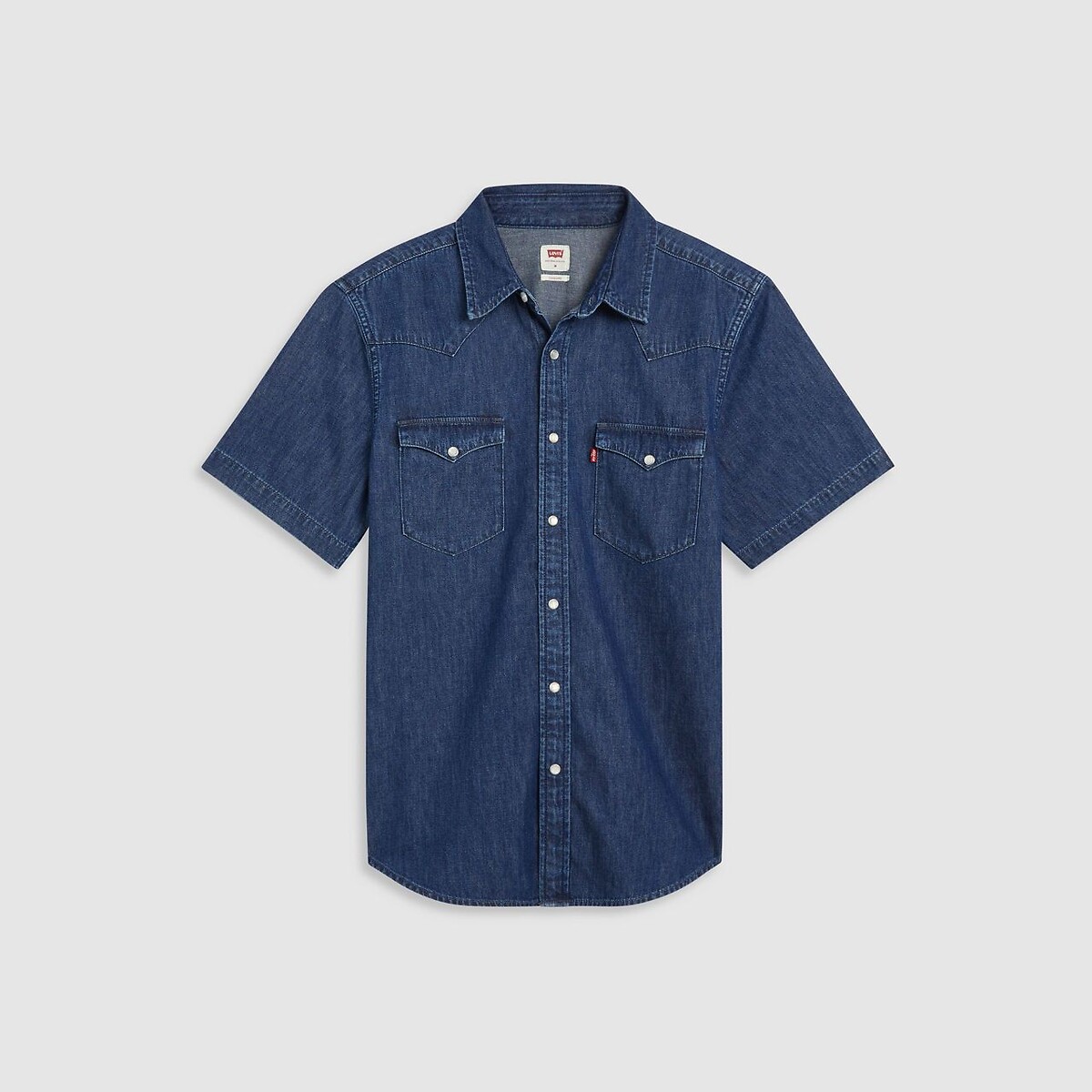 Chemise denim manches courtes Western bleu moyen, LEVI'S