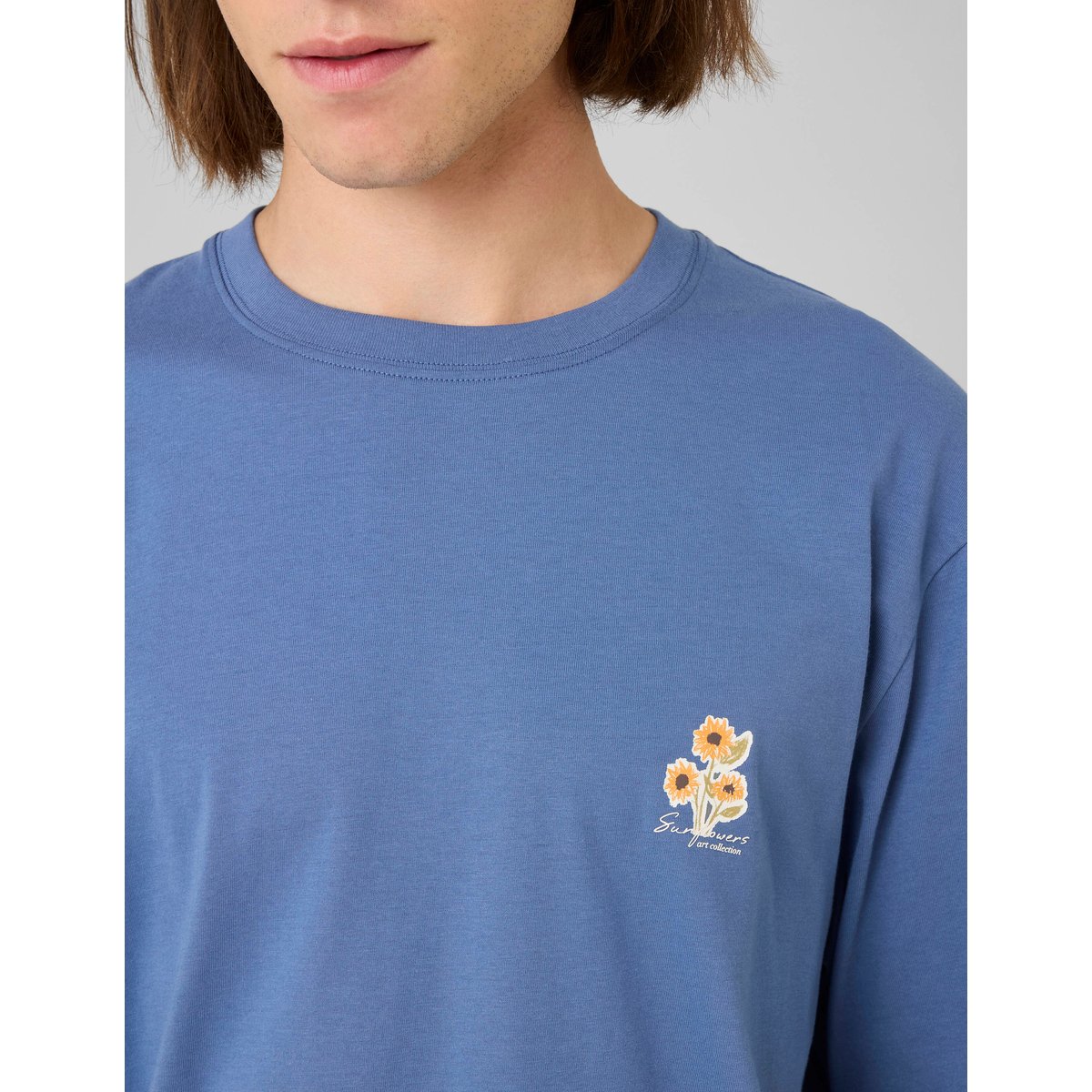 T-shirt imprimé bleu, BZB