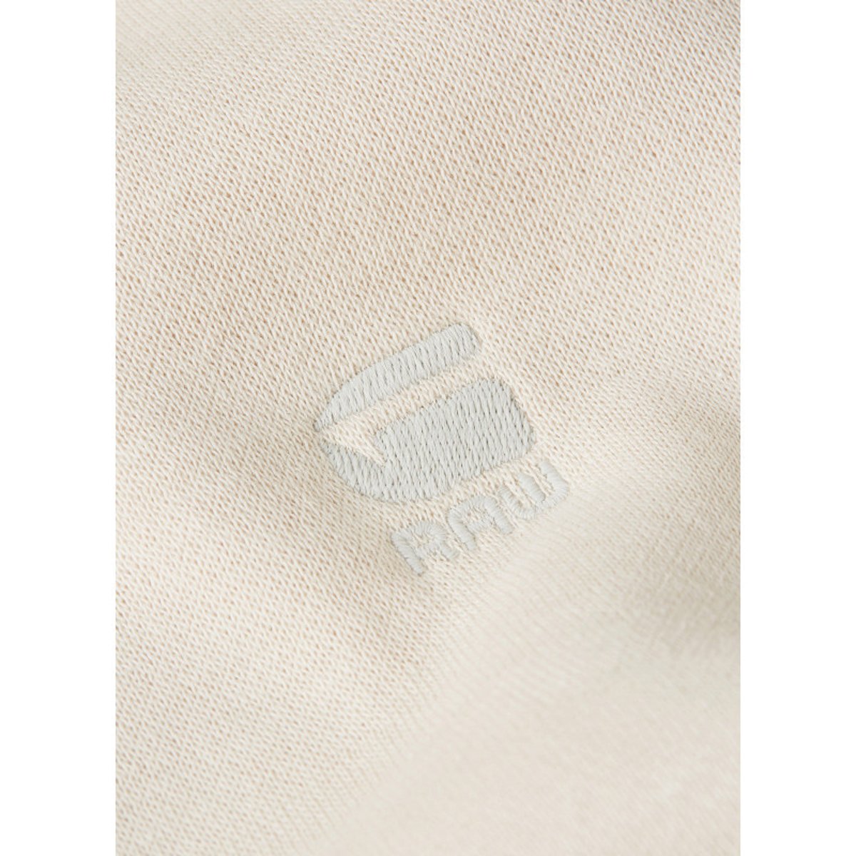 Sweat à capuche blanc uni avec une coupe droite et une poche kangourou blanc, G-Star RAW