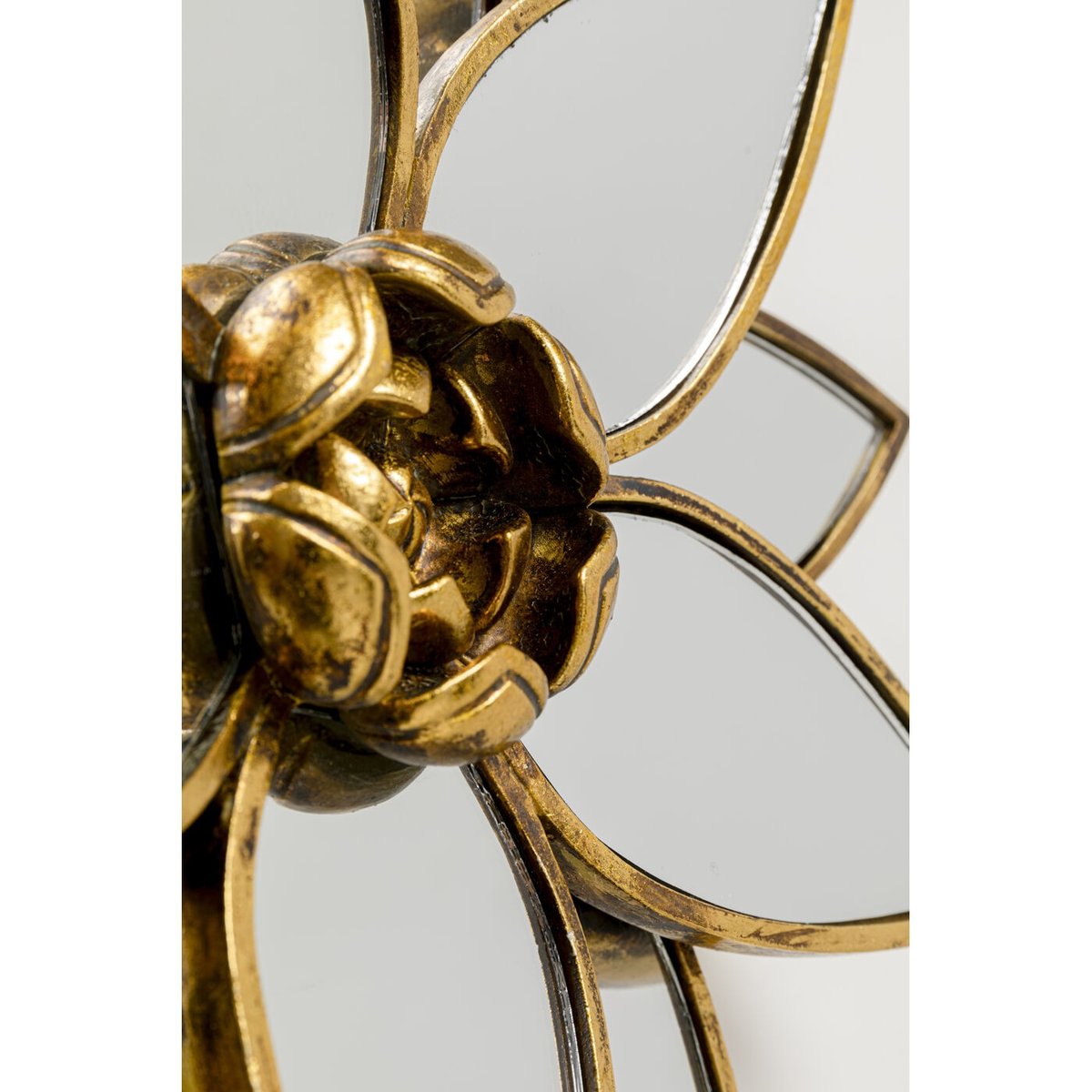 Déco murale lotus en miroir or, KARE DESIGN