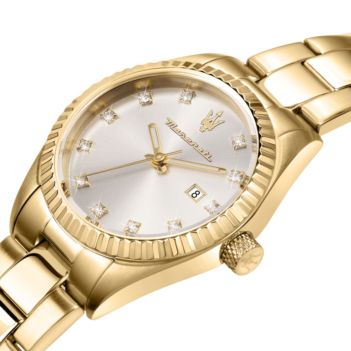 Montre Analogique  COMPETIZIONE doré blanc doré, MASERATI