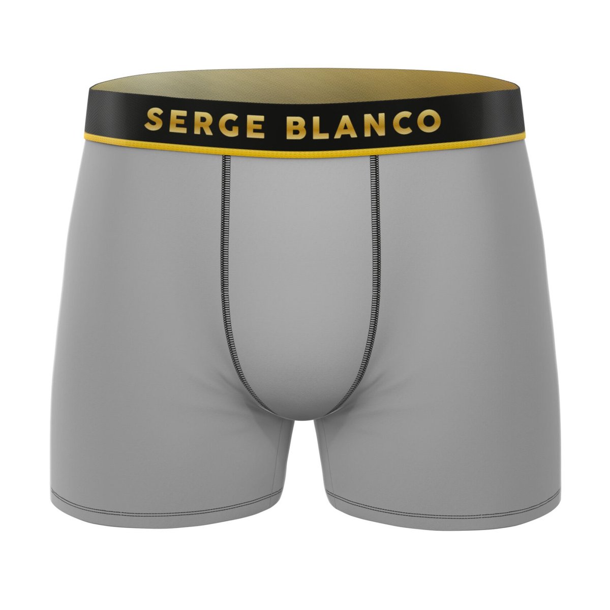 Lot De 3 Boxers Microfibre kaki/orange/gris clair/jaune/noir/blanc, SERGE BLANCO