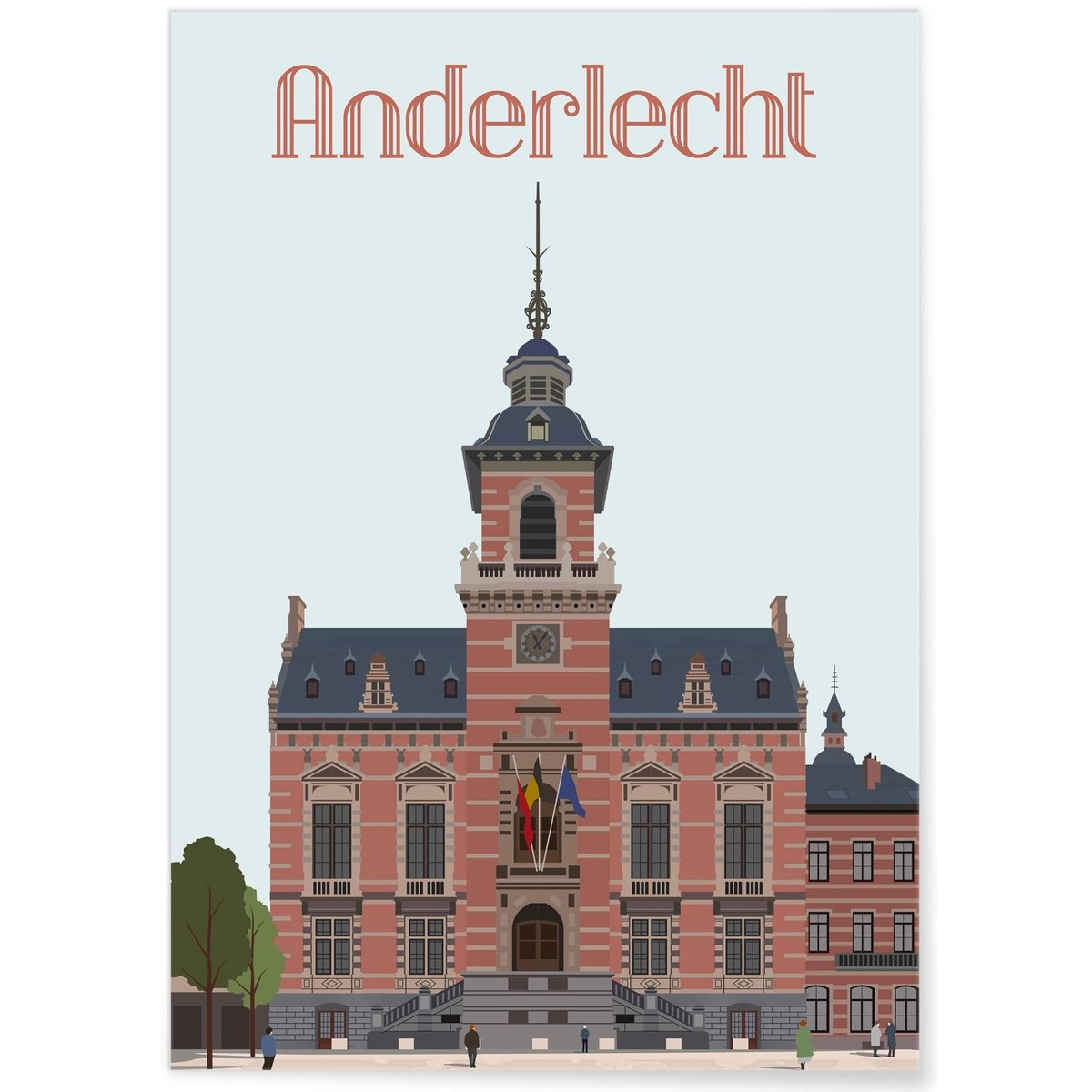 Affiche ville Anderlecht blanc, L'AFFICHERIE