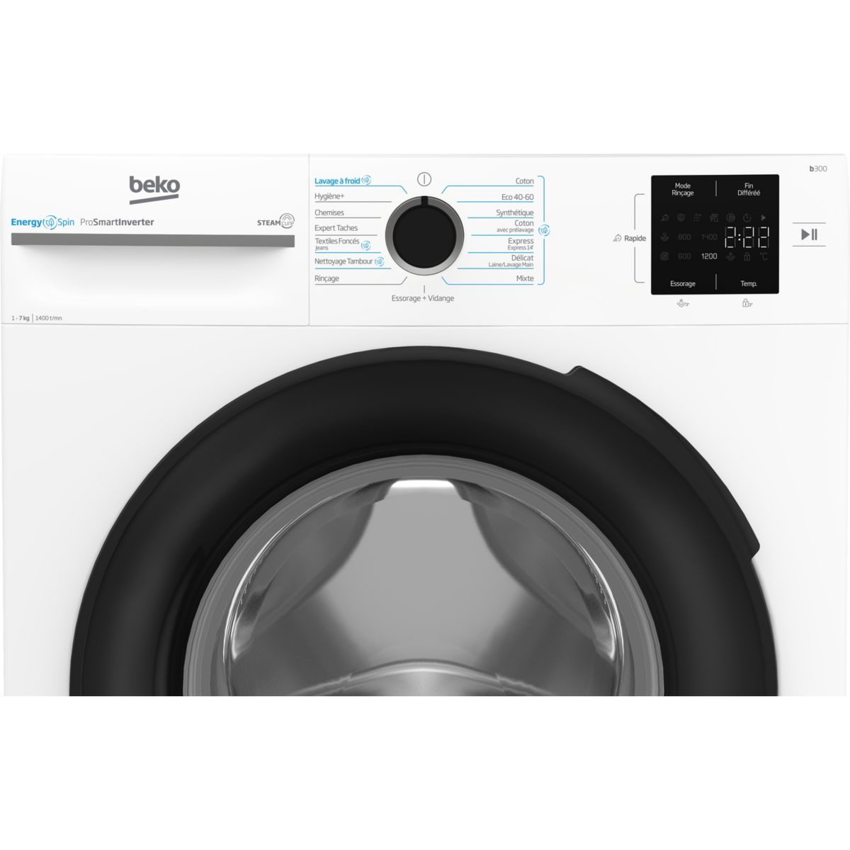 Lave linge compact BM3WFU47411B Energy Spin blanc, BEKO